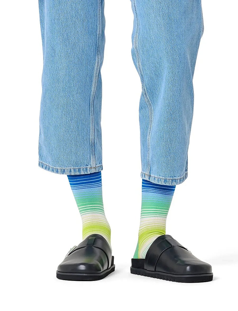 Happy Socks - Gradient Stripe Sock - sokker - navy - 0