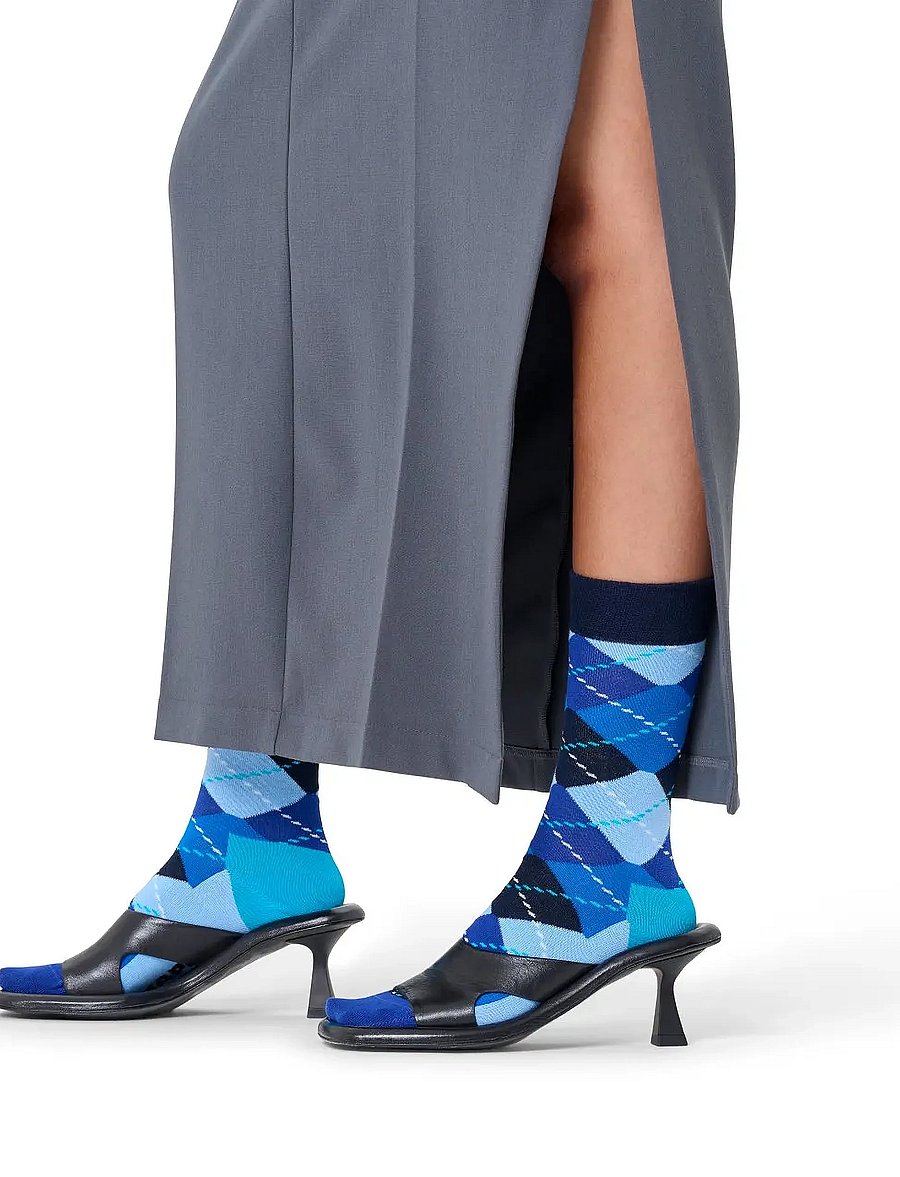 Happy Socks - Argyle Sock - crew-socken - navy - 0