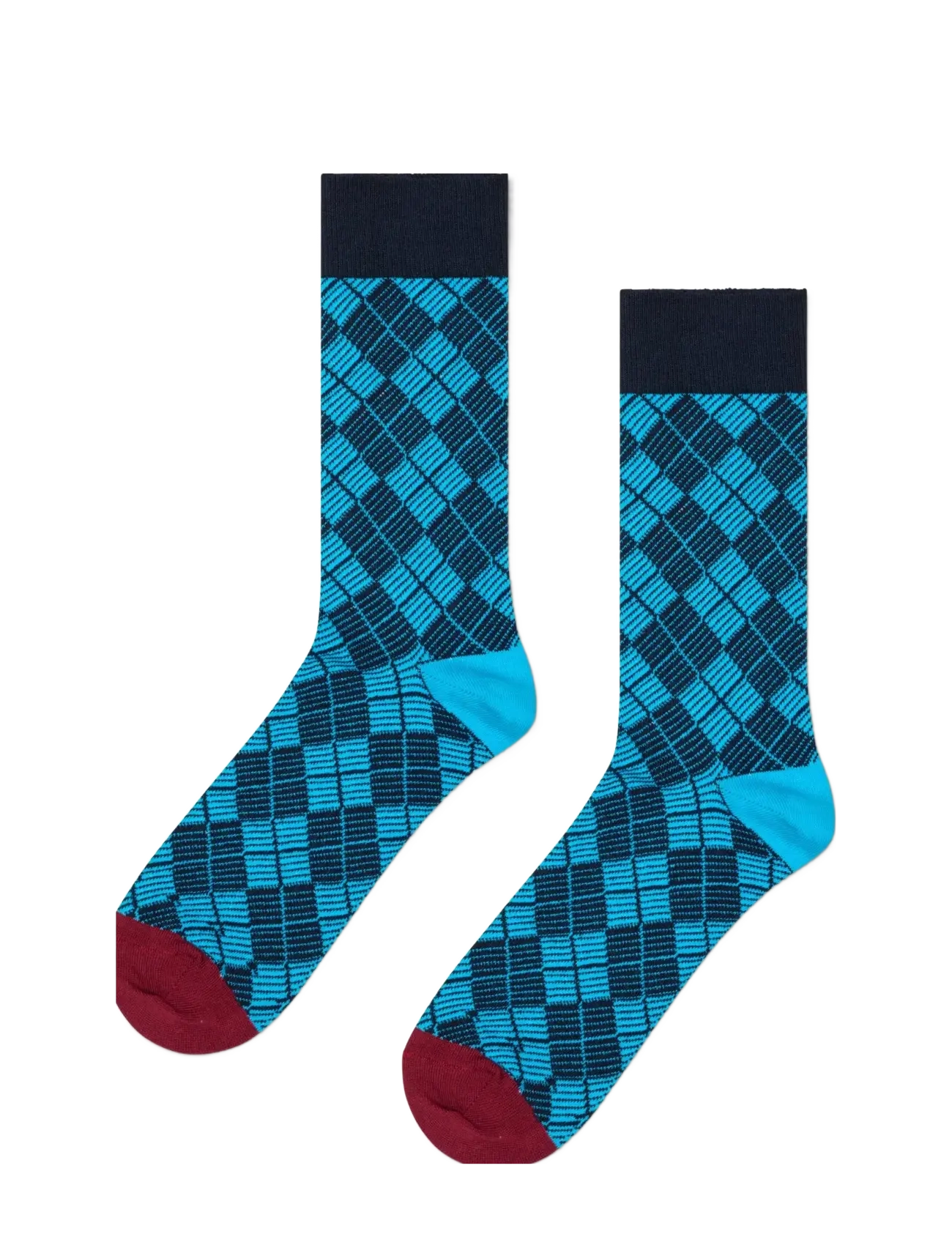 HAPPY Socken Mini Argyle Jaquard Socke Navy - 36-40 - Damen