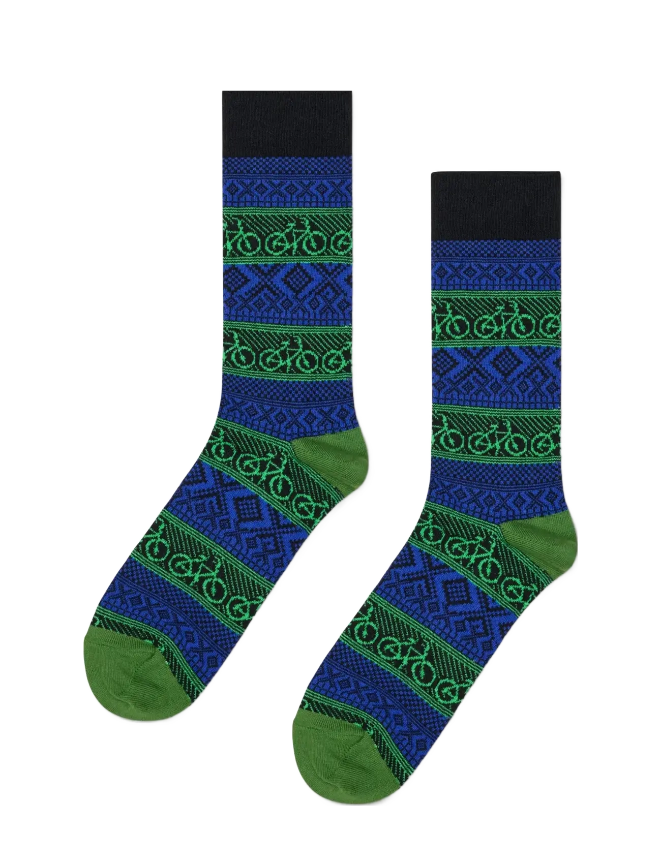 Bike Jaquard Sock - BLACK