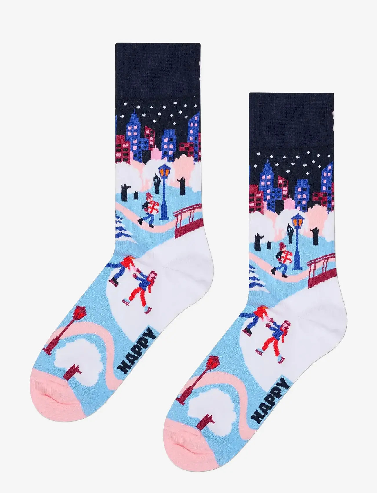 Happy Socks - Ice Skating In The City Sock - light blue - 1