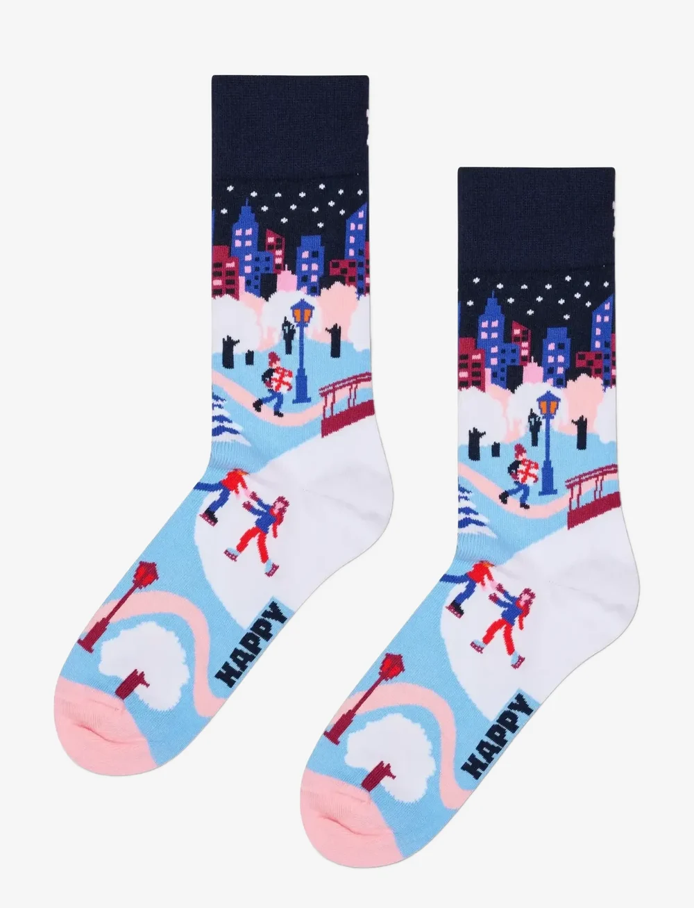 Happy Socks - Ice Skating In The City Sock - vanliga strumpor - light blue - 1