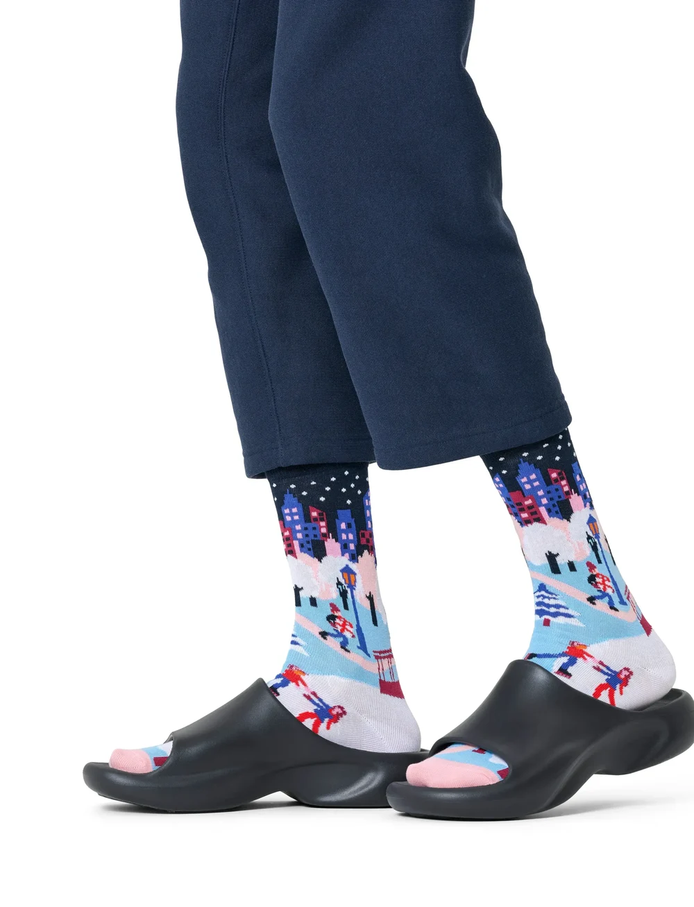 Happy Socks - Ice Skating In The City Sock - vanliga strumpor - light blue - 0