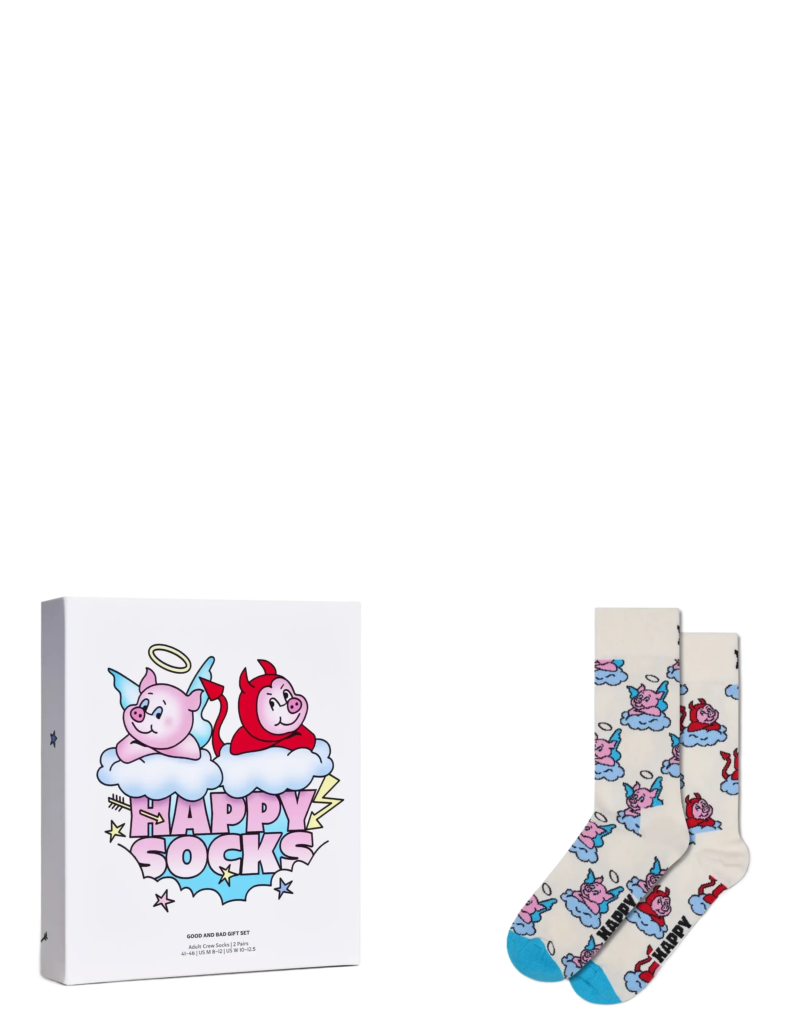 Happy Socks - 2-Pack Good Bad Pig Socks Gift Set - white - 1