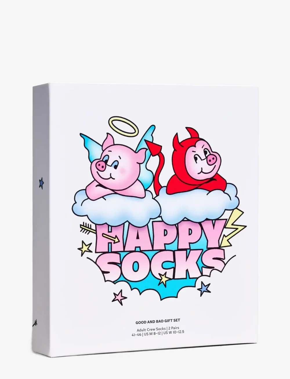 Happy Socks - 2-Pack Good Bad Pig Socks Gift Set - chaussettes crew - white - 4
