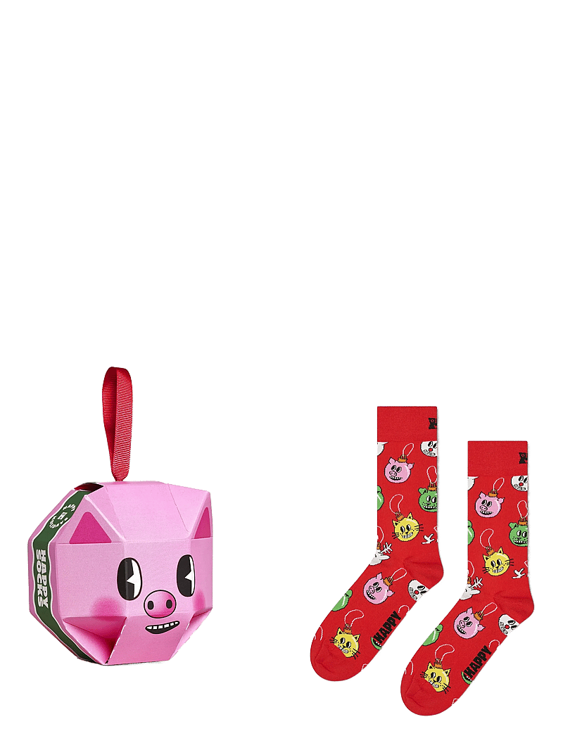 Happy Socks - 1-Pack Holiday Pig Sock Gift Set - crew-socken - pink - 0
