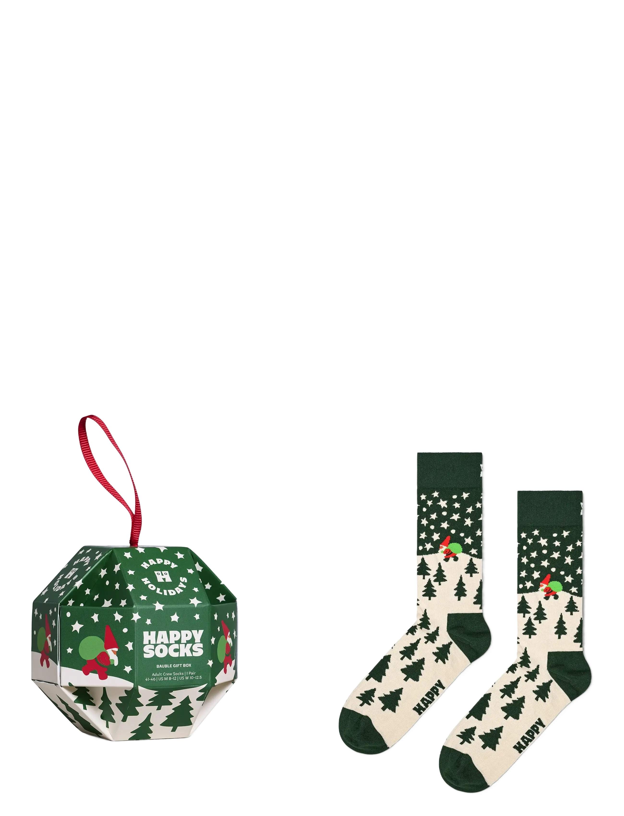 Happy Socks 1-Pack Snow Globe Sock Gift Set - Strømper - DARK GREEN / green