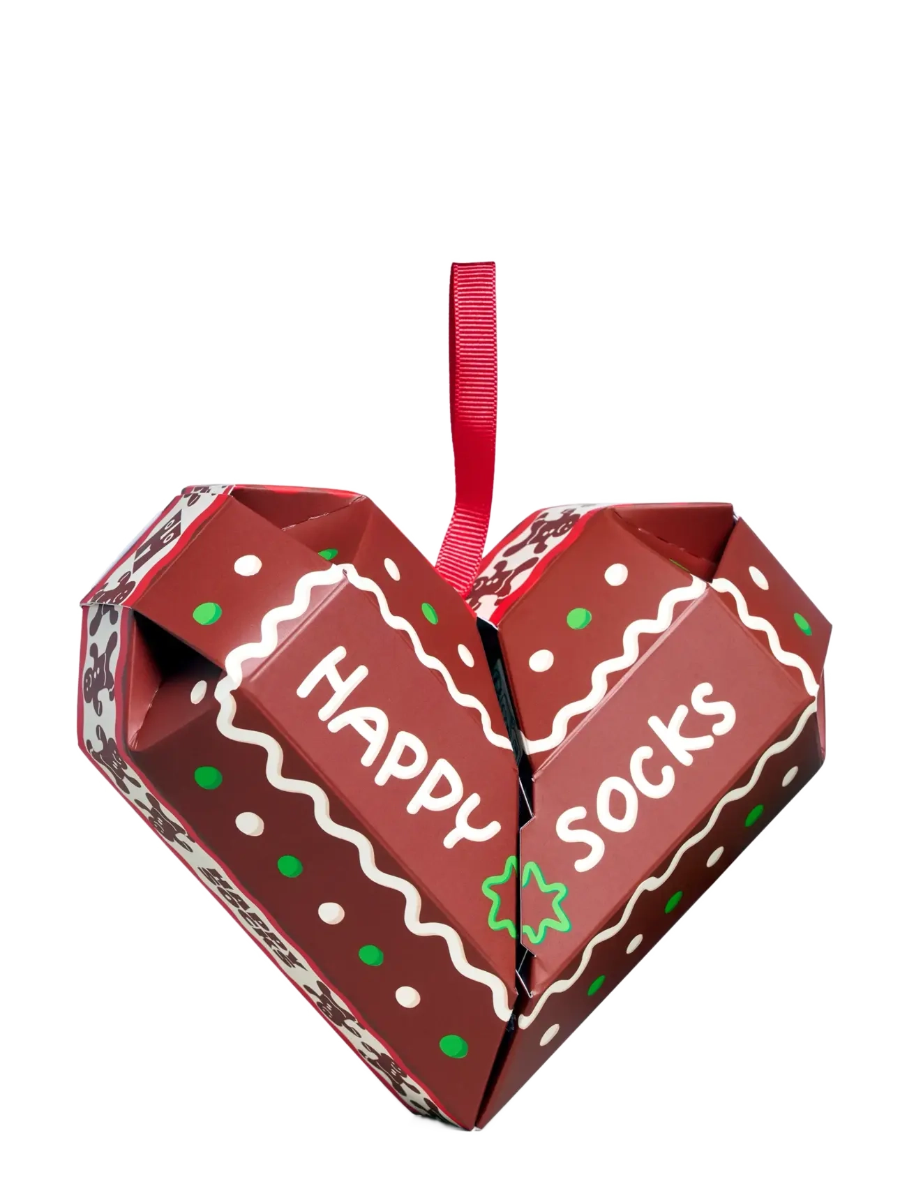 Happy Socks - 2-Pack Gingerbread Heart Socks Gift Set - sokker - brown - 1