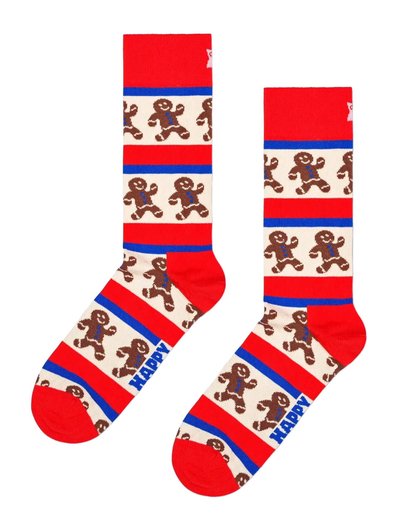 Happy Socks - 2-Pack Gingerbread Heart Socks Gift Set - sokker - brown - 2