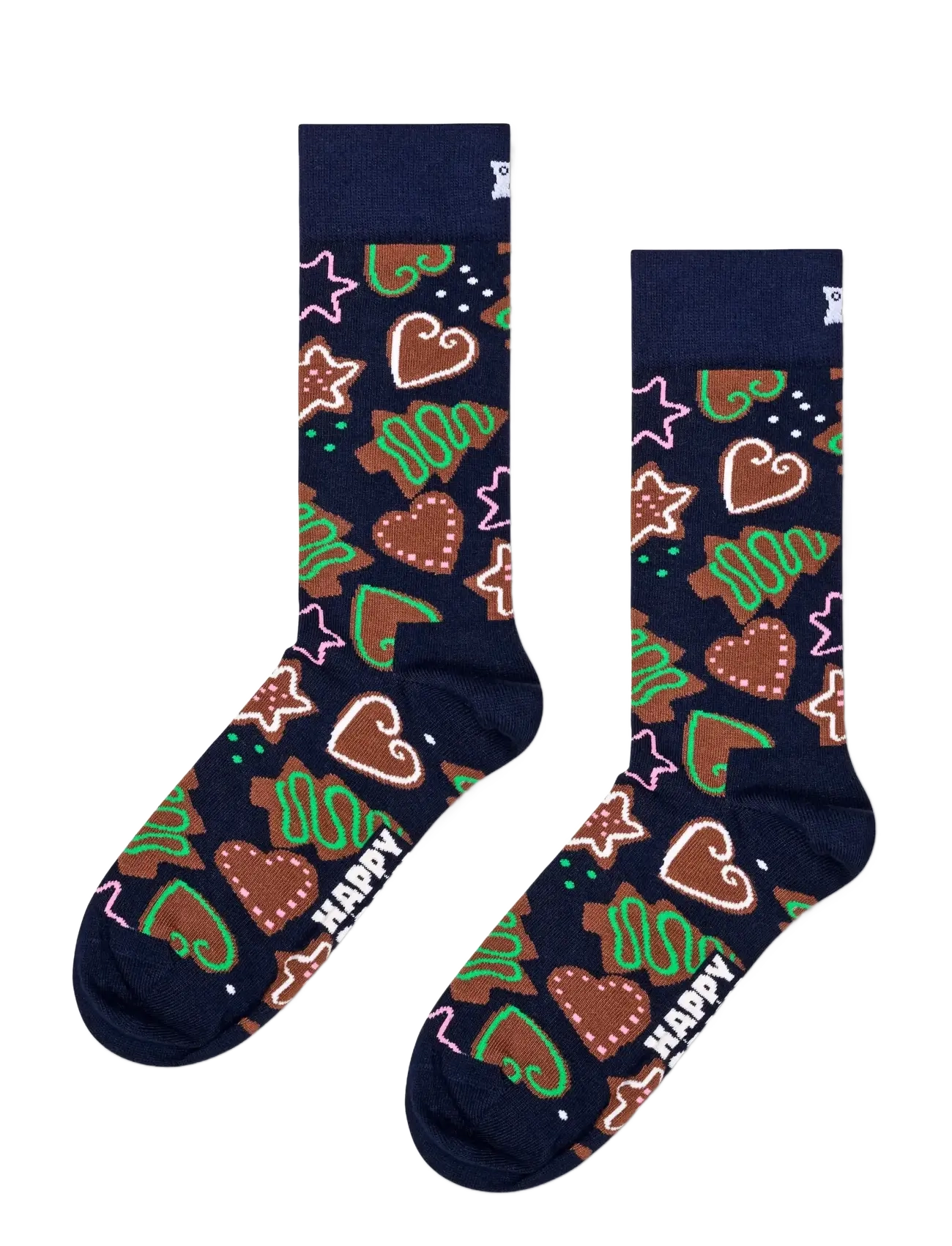 Happy Socks - 2-Pack Gingerbread Heart Socks Gift Set - sokker - brown - 3