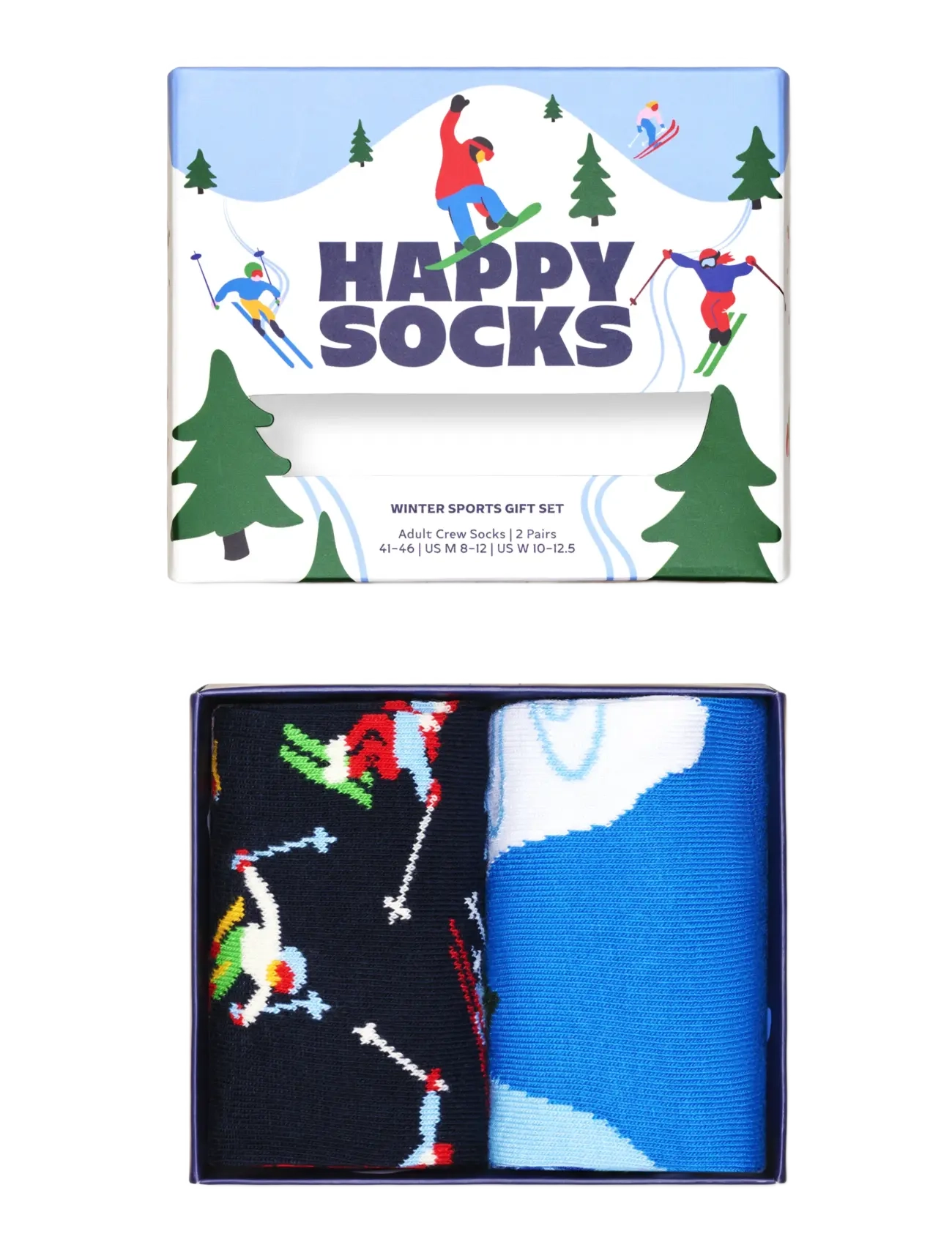 Happy Socks - 2-Pack Winter Sports Socks Gift Set - vanliga strumpor - white - 1