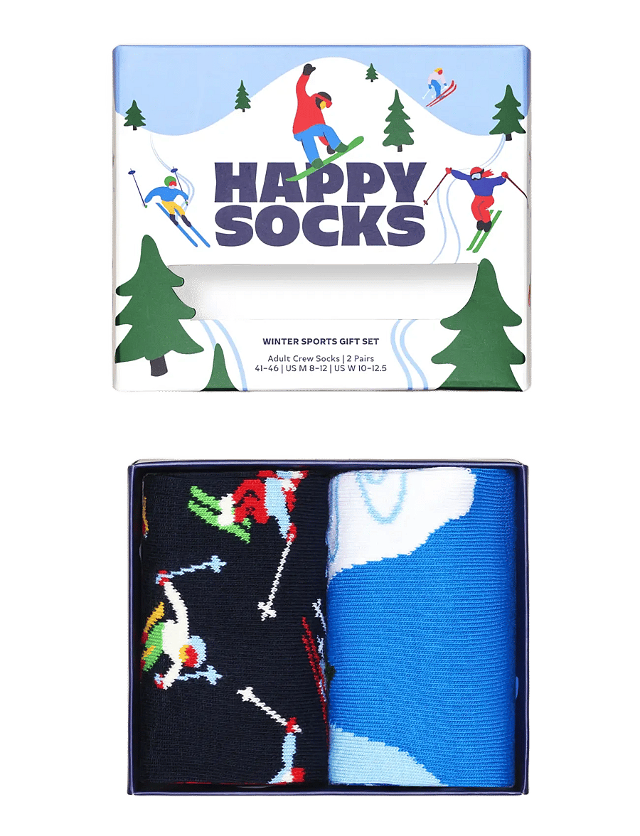 Happy Socks - 2-Pack Winter Sports Socks Gift Set - vanliga strumpor - white - 1