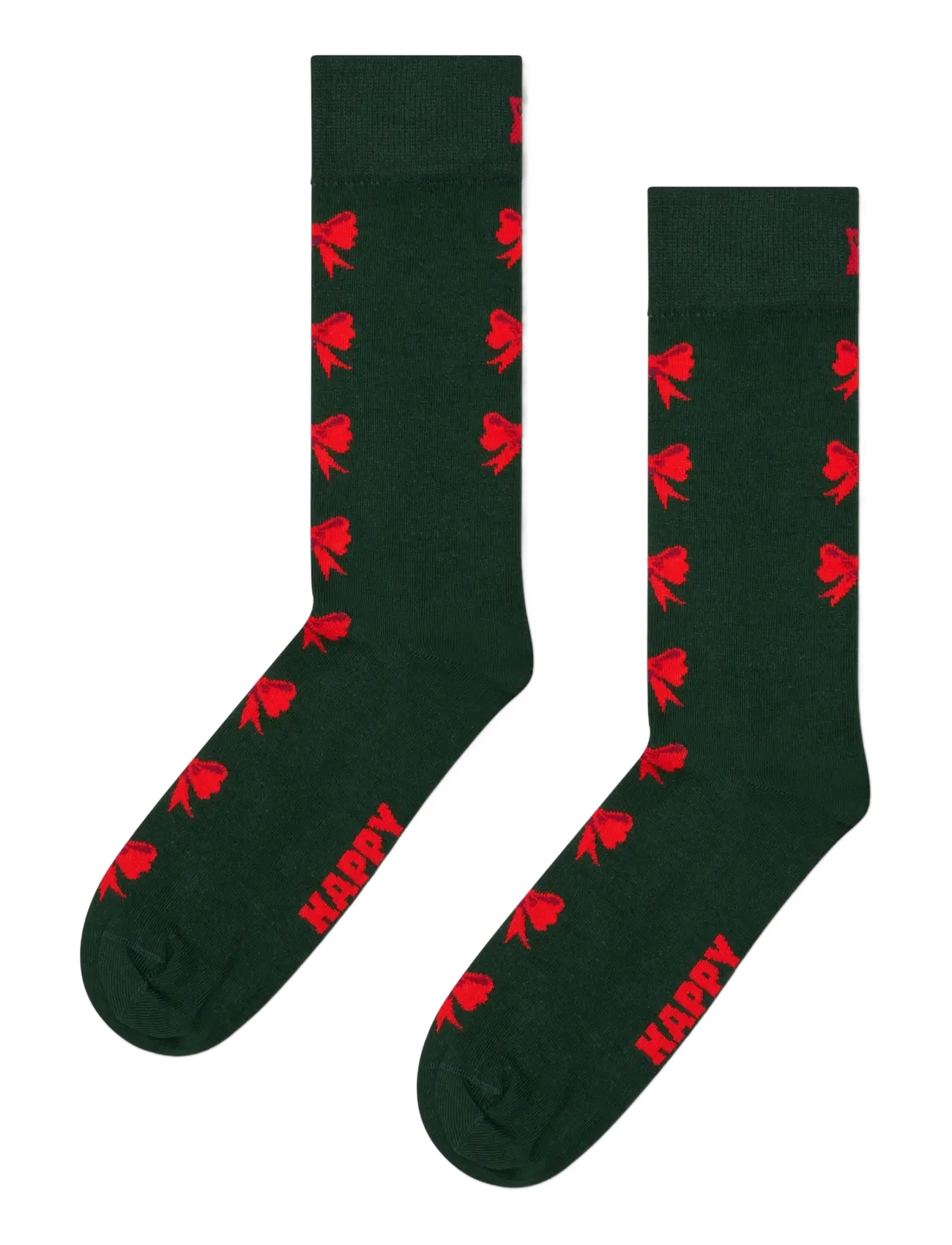 Happy Socks - 2-Pack Knit And Bow Socks Gift Set - madalaimad hinnad - dark green - 2