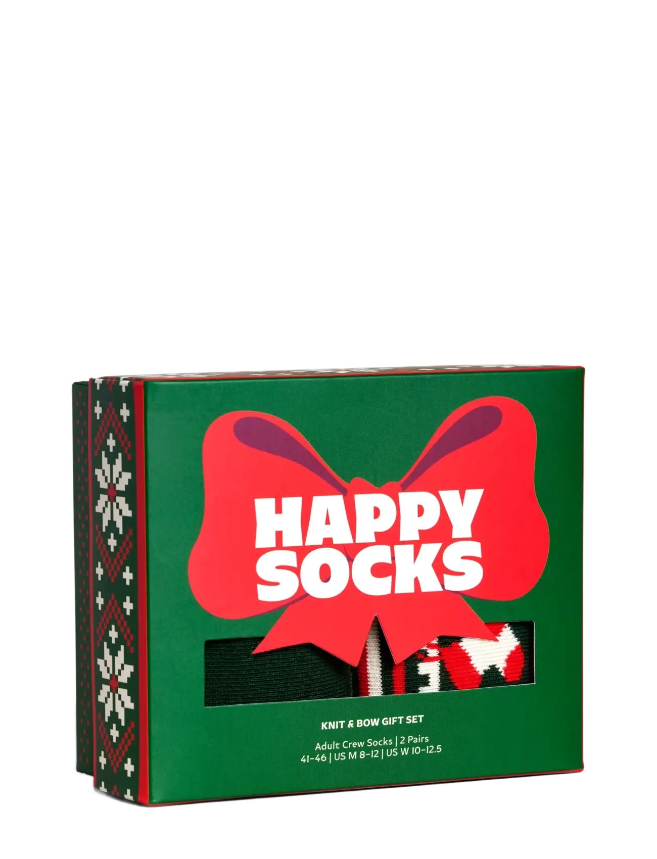 Happy Socks - 2-Pack Knit And Bow Socks Gift Set - madalaimad hinnad - dark green - 4