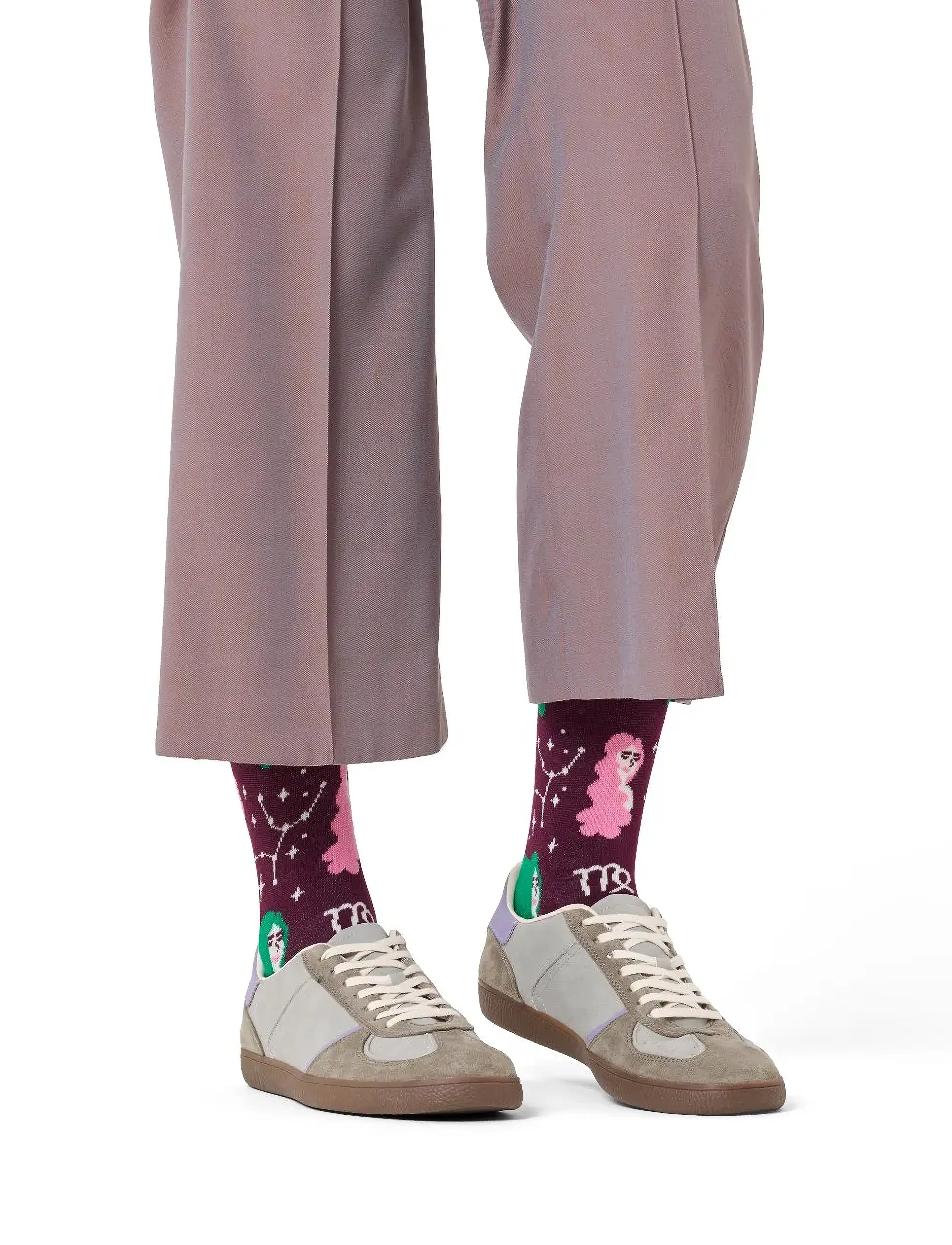 Happy Socks Virgo Sock, 41-46, Socks, Burgunderrot - Regular Frauen