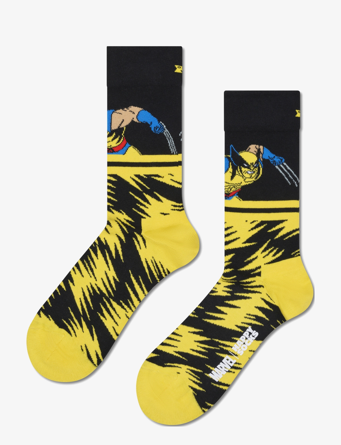 HAPPY Socken Marvel X-Herren Wolverine Socke Schwarz - 36-40 - Herren