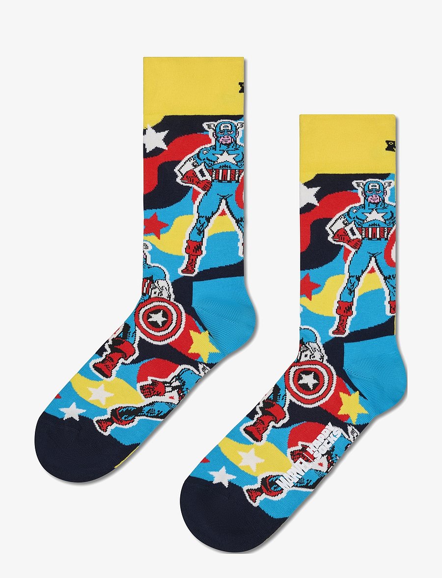 Happy Socks - MARVEL™ Avengers Captain America Sock - tennissocken - blue - 0