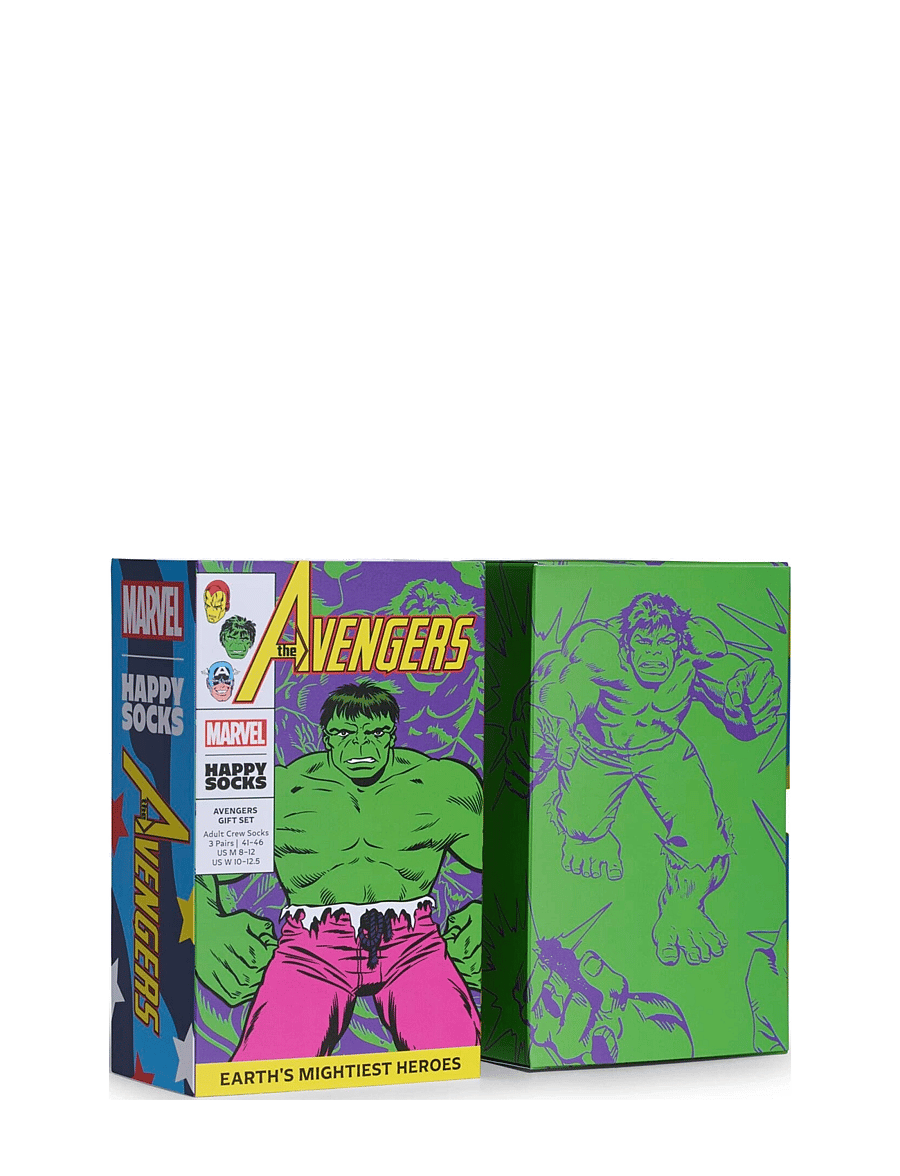Happy Socks - MARVEL™ Avengers 3-Pack Socks Gift Set - tennissocken - green - 2