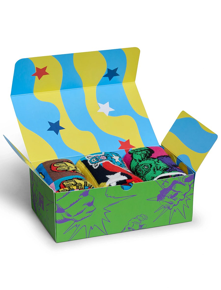 Happy Socks - MARVEL™ Avengers 3-Pack Socks Gift Set - tennissocken - green - 0