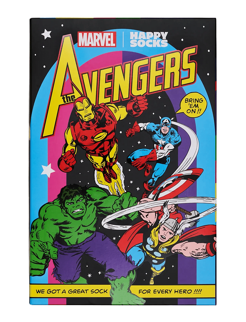 Happy Socks - MARVEL™ Avengers 6-Pack Gift Set - crew-socken - black - 3