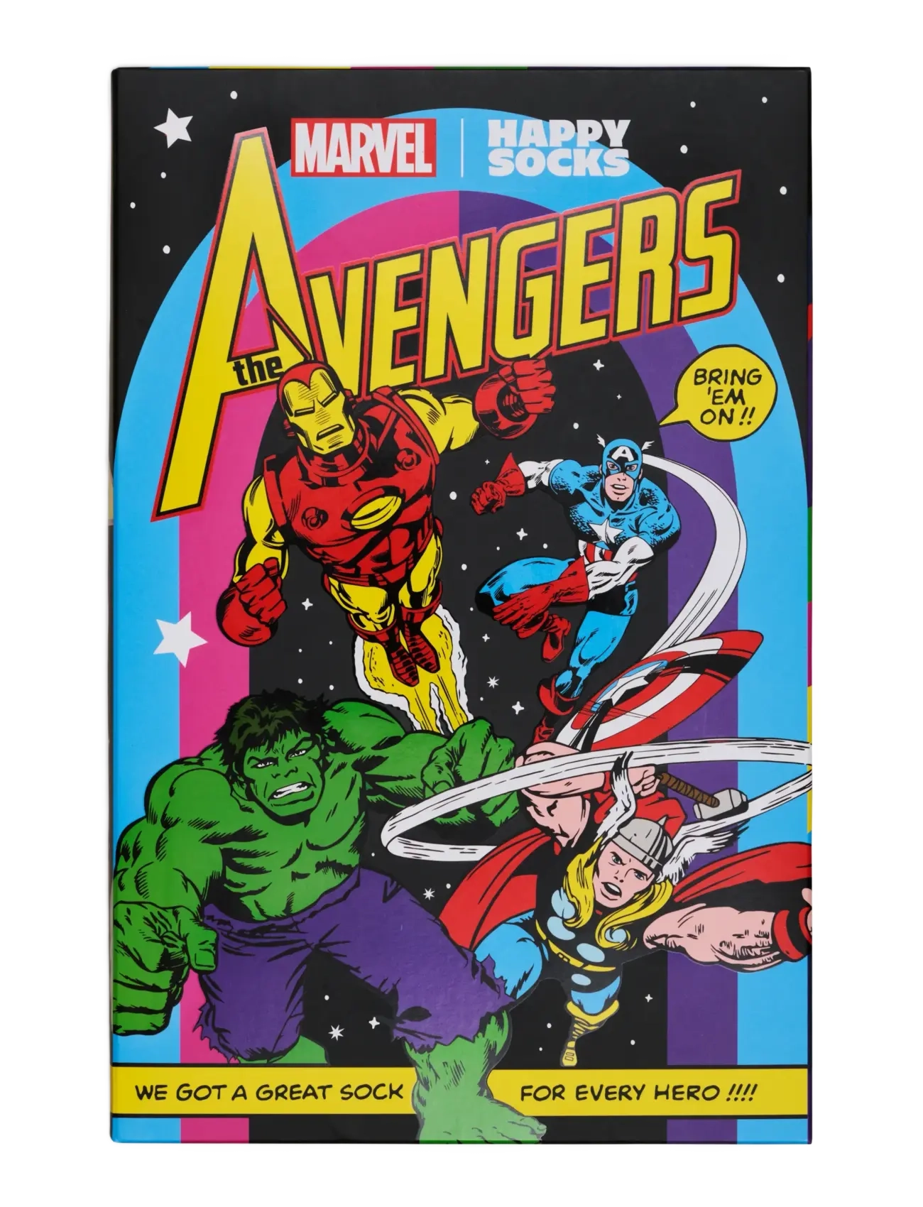 Happy Socks - MARVEL™ Avengers 6-Pack Socks Gift Set - Įprasto ilgio kojinės - black - 3