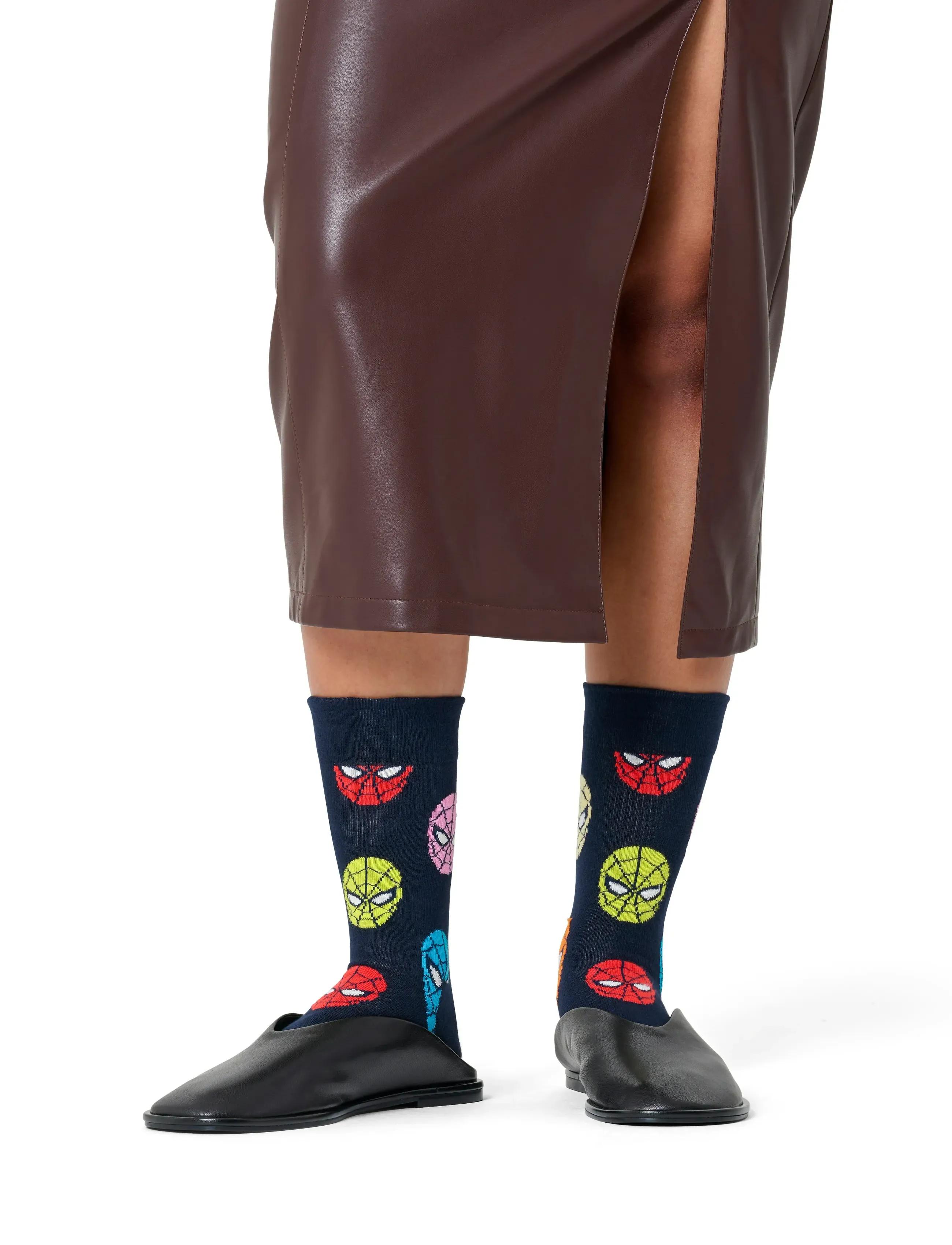 Happy Socks Marvel Spider-Man Spidey Sock, Mænd, Spider-Man Strømper, Navy, Str: 36-40