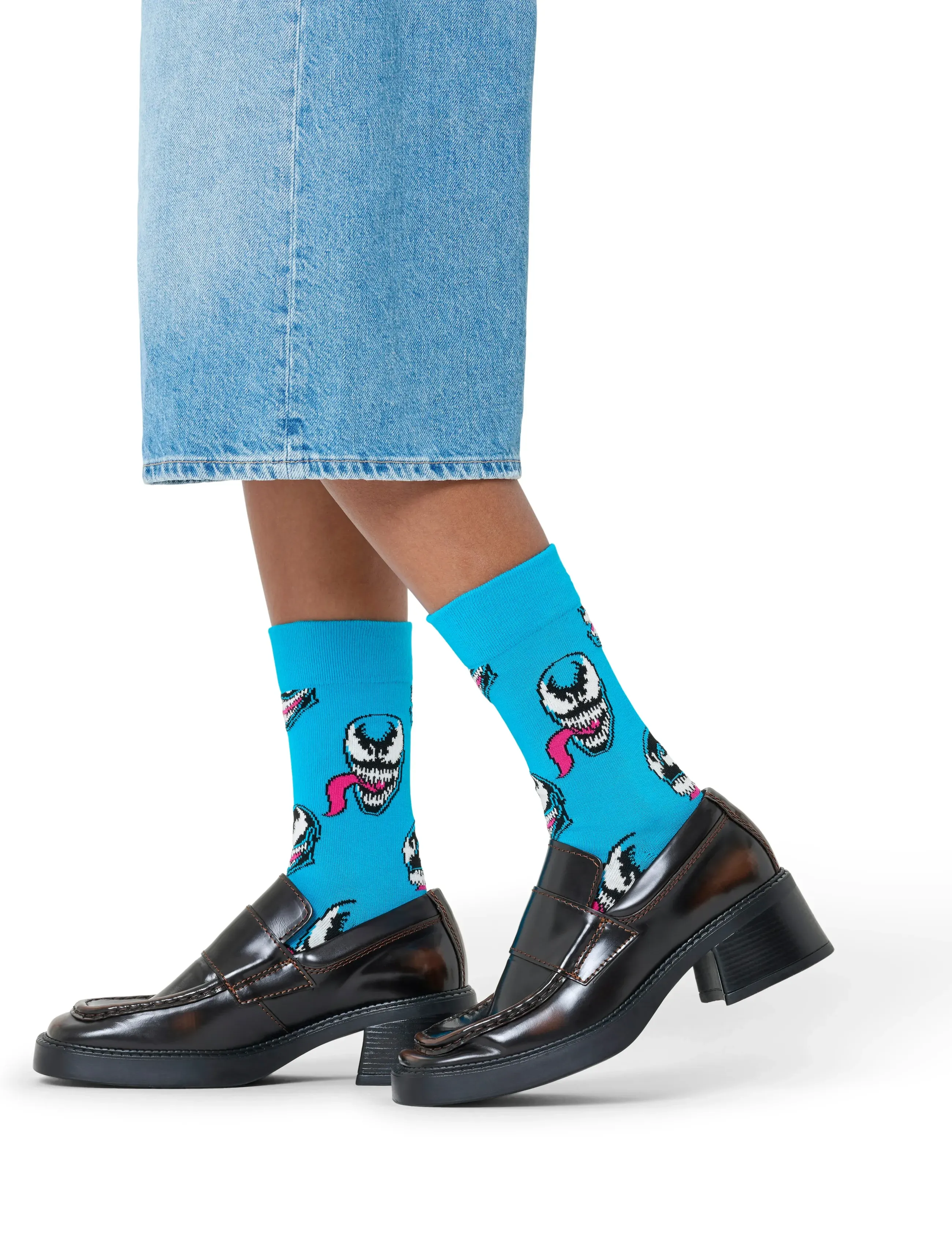 Happy Socks Marvel Spider-Man Venom Sock, 41-46, Socks, Blau - Regular Männerswear