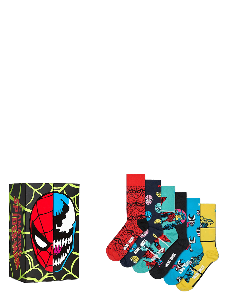 Happy Socks - MARVEL™ Spider-Man 6-Pack Socks Gift Set - klassikalised sokid - black - 1