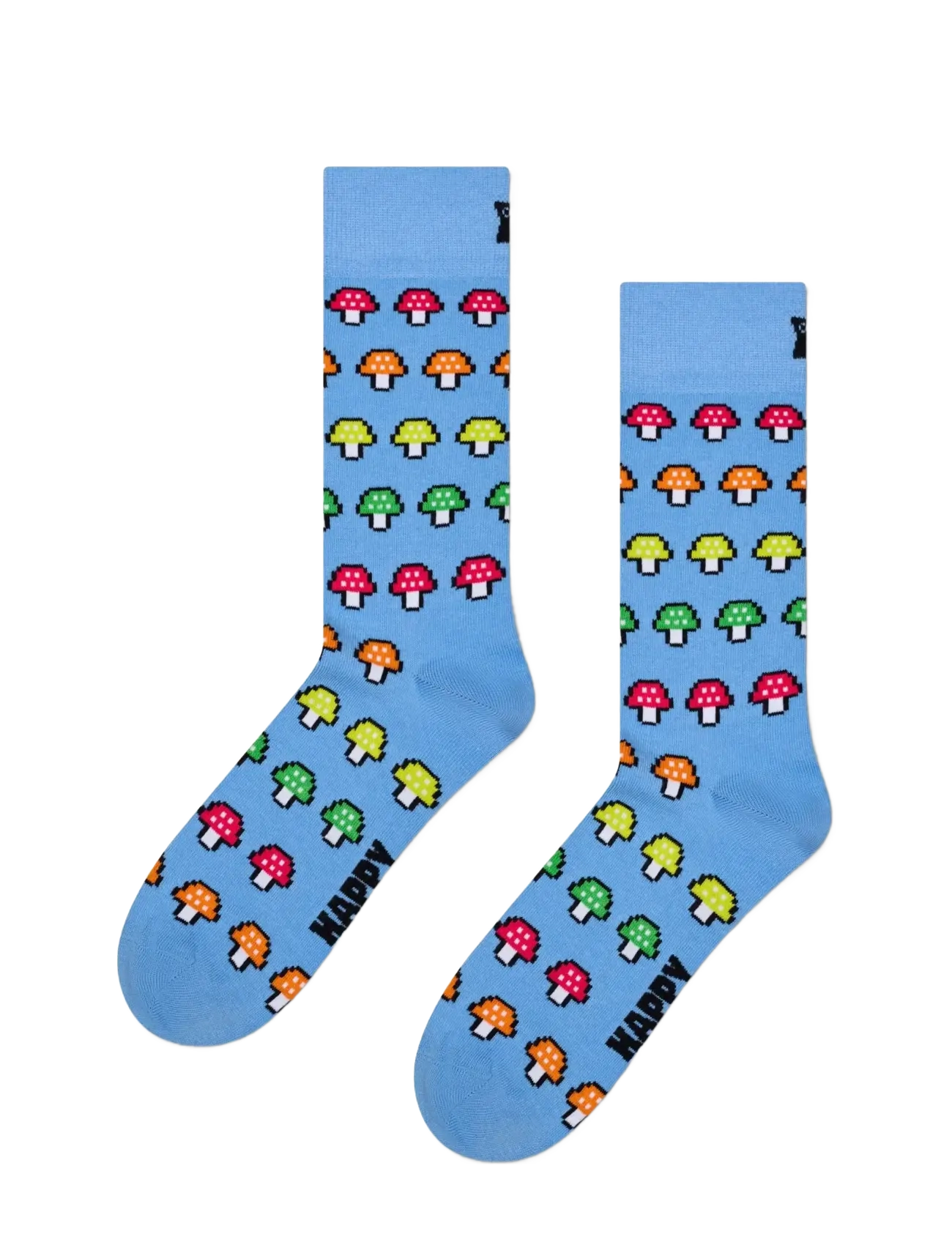 Happy Socks Mushroom Stripe Sock - Crew-socken - LIGHT BLUE / blue