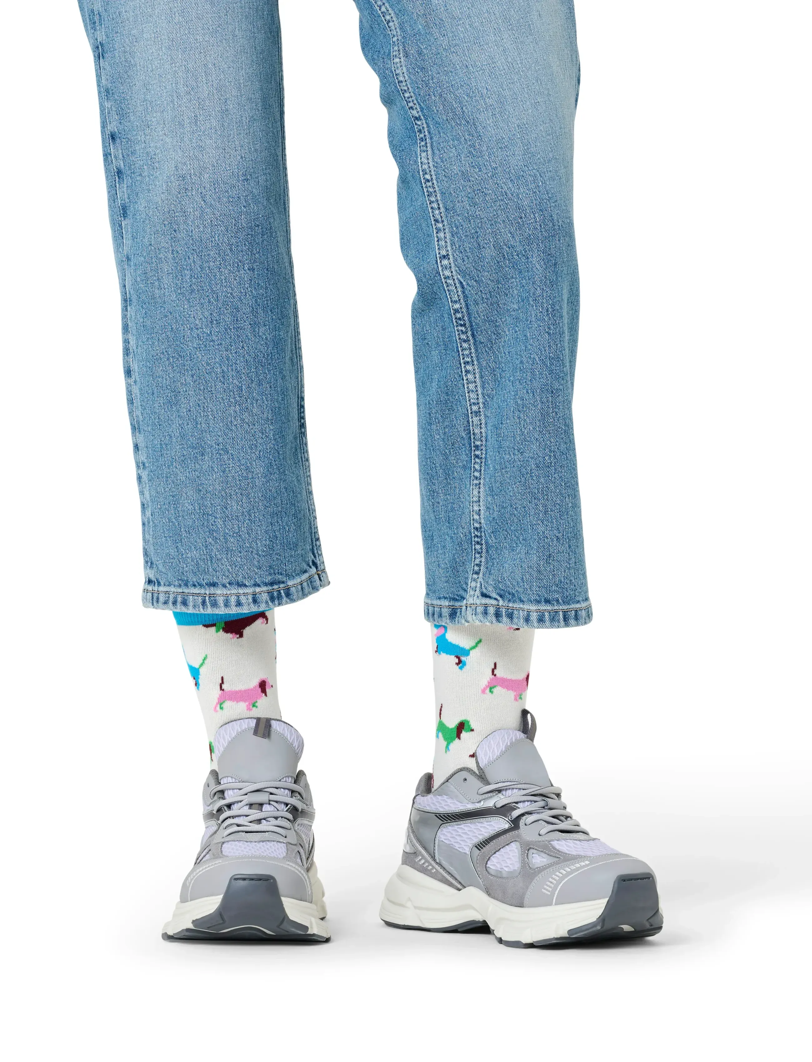Happy Socks Puppy Love Sock, 41-46, Socks, Weiß - Regular Frauen