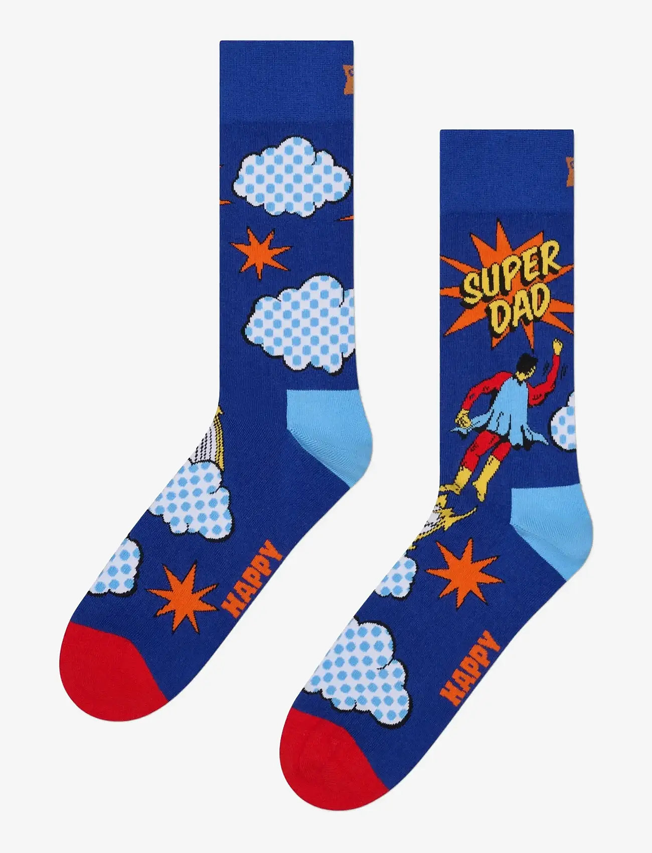 Happy Socks - Flying Super Dad Sock - sokker - blue - 1