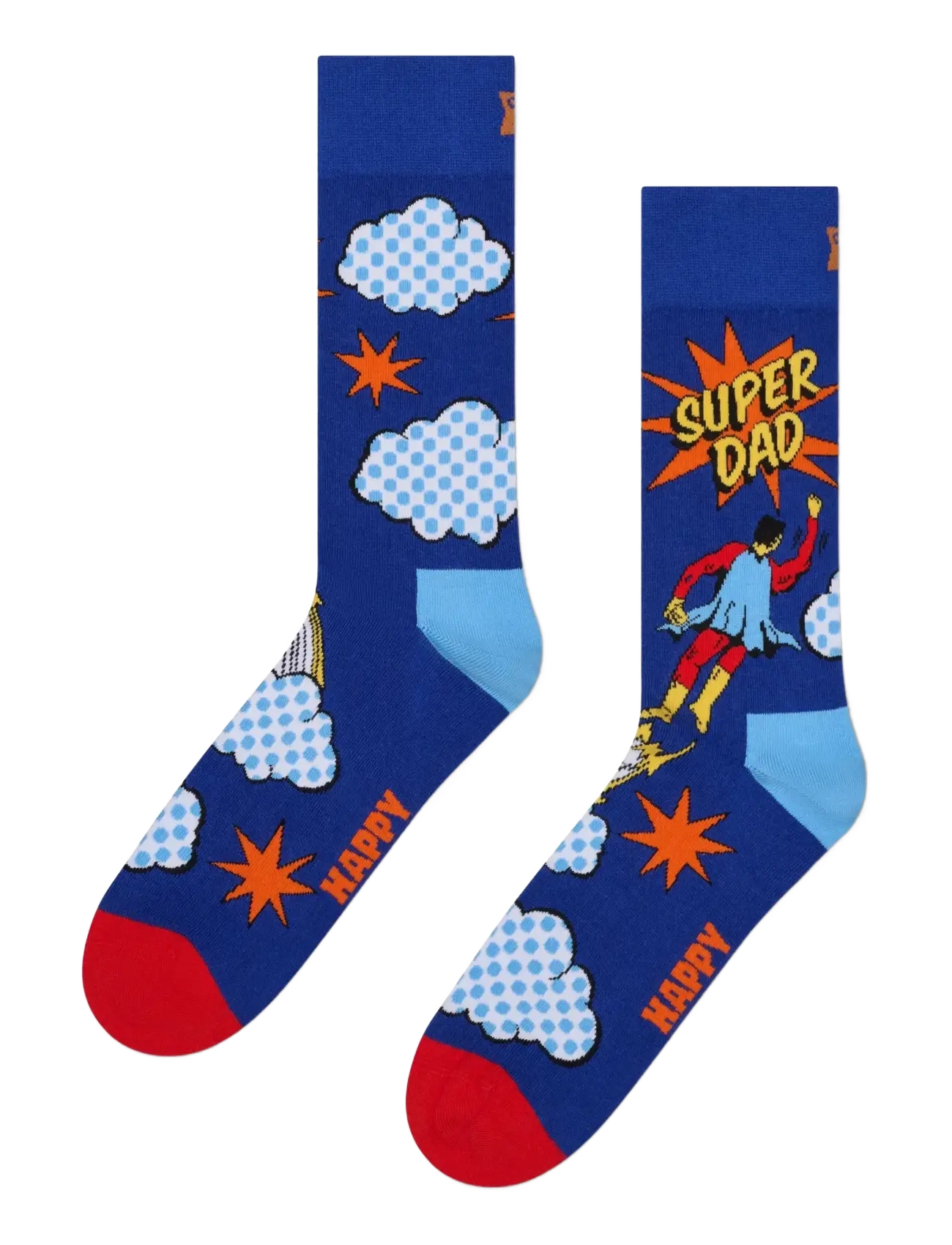 Happy Socks Flying Super Dad Sock - Neuheiten - BLUE / blue