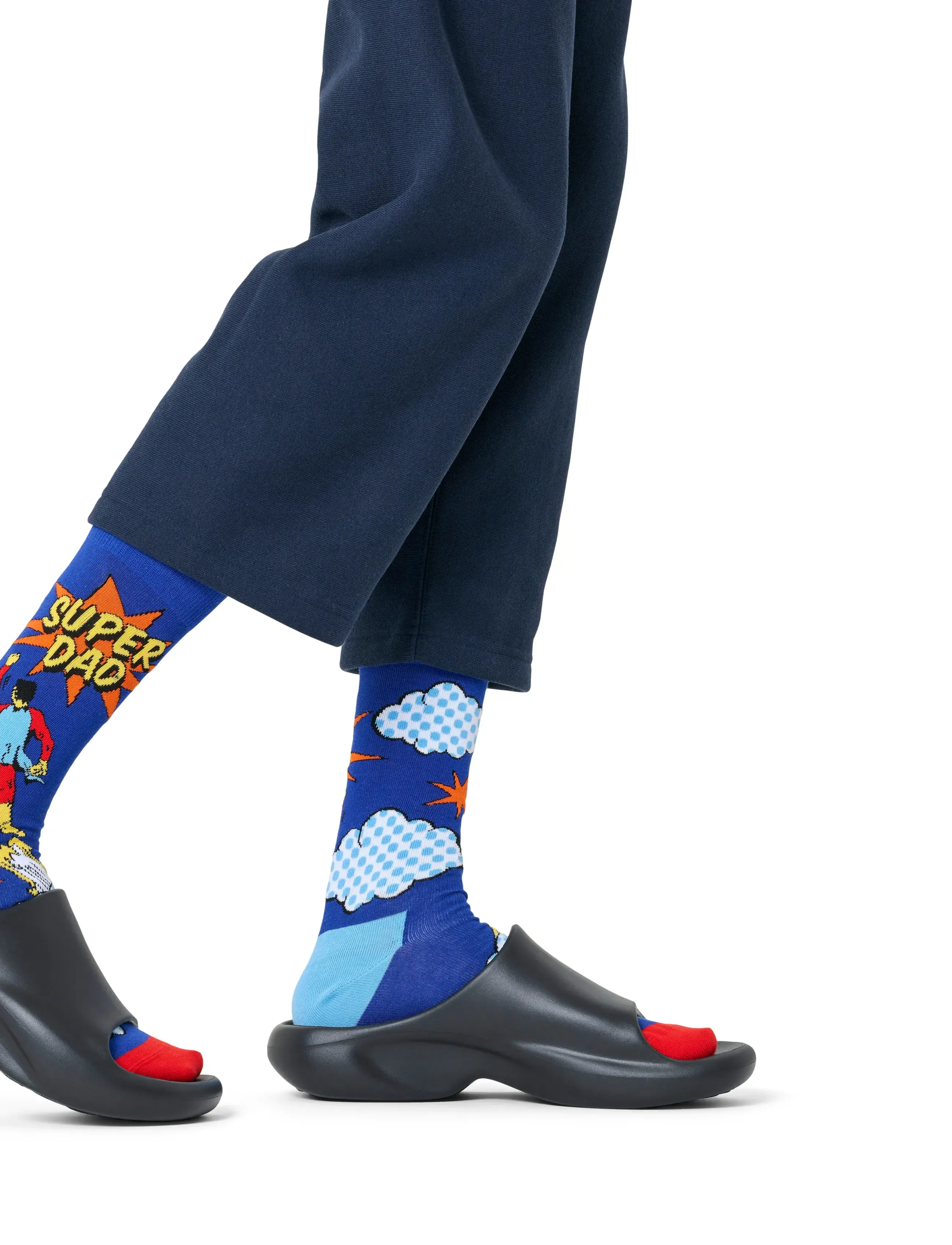 Happy Socks Flying Super Dad Sock, 41-46, Socks, Blau - Regular Männerswear