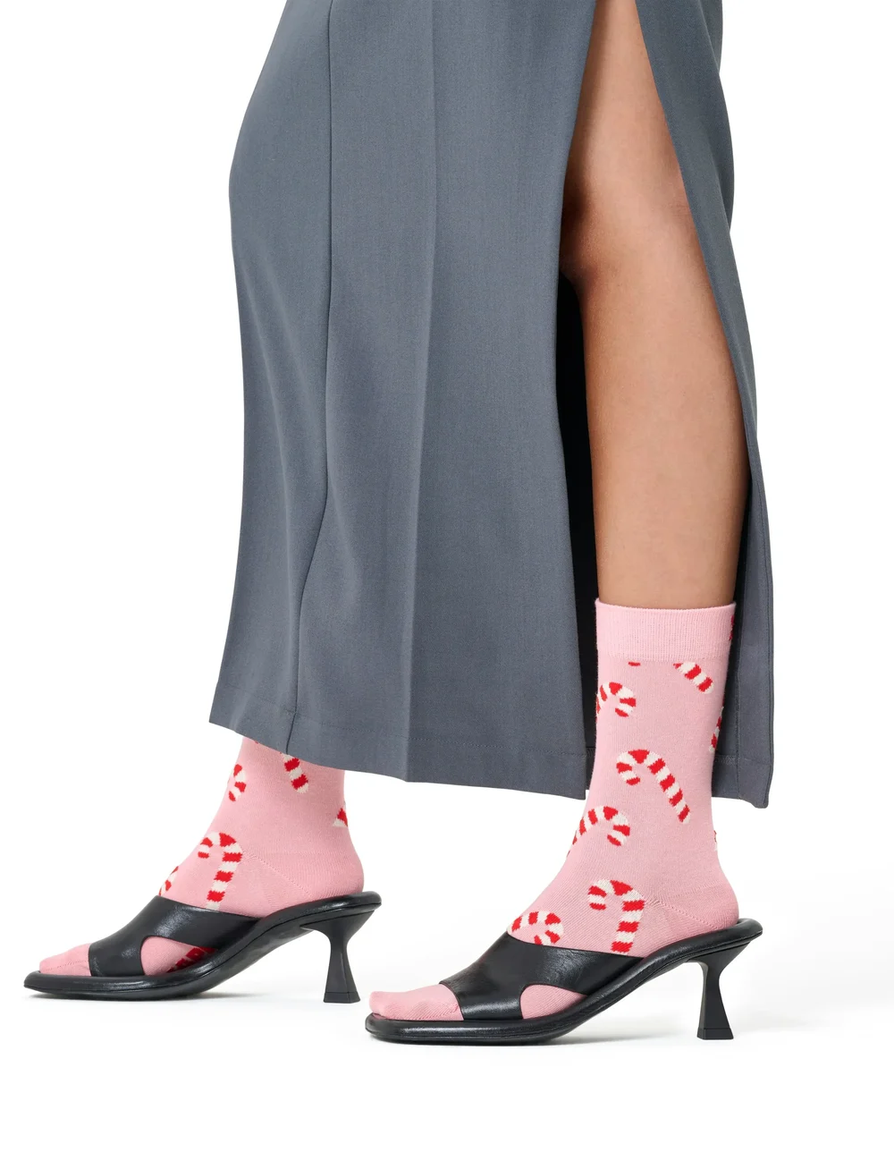 Happy Socks - Candy Cane Sock - crew-socken - light pink - 0