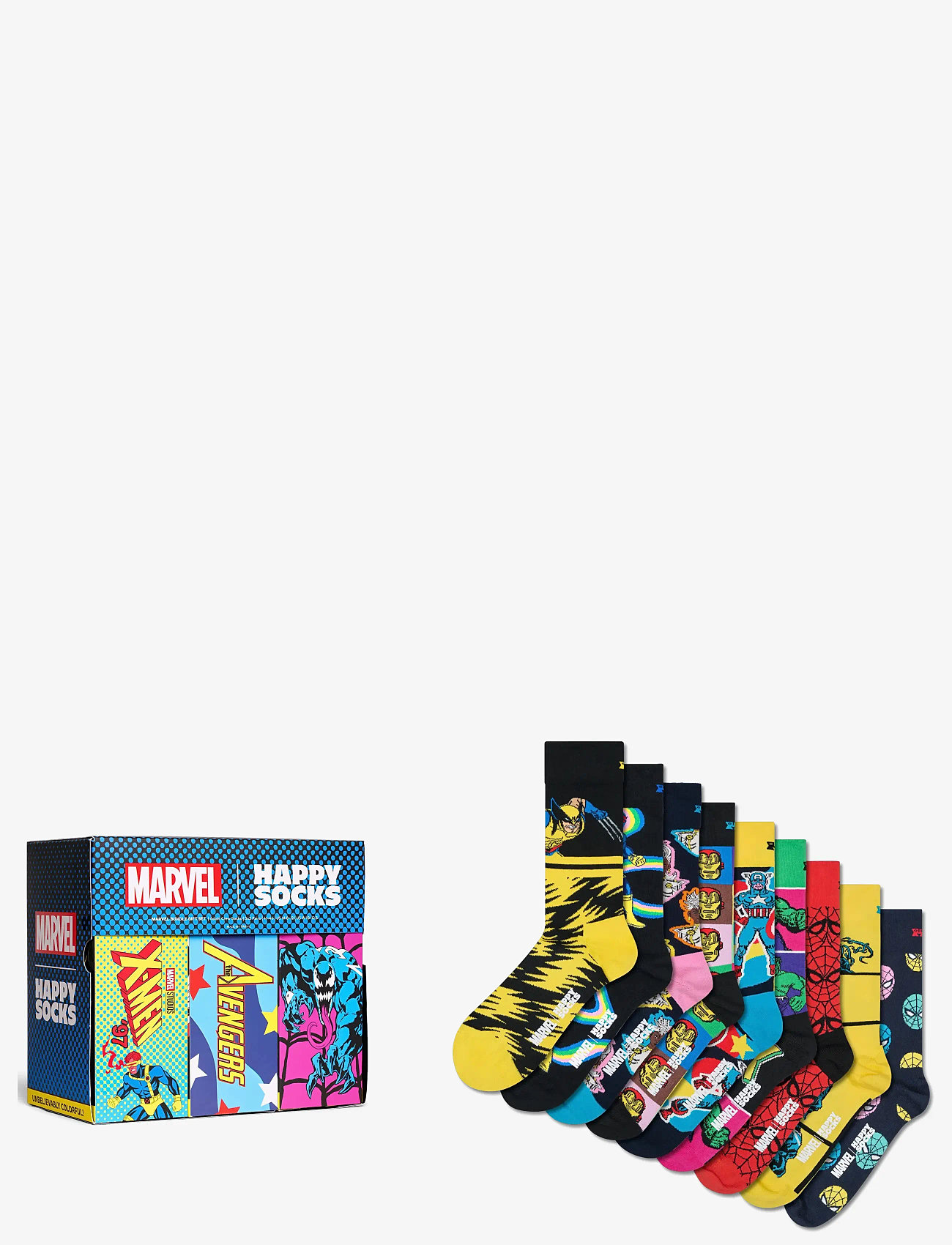 Happy Socks - MARVEL™ Collector's 9-Pack Gift Set - crew-socken - black - 0