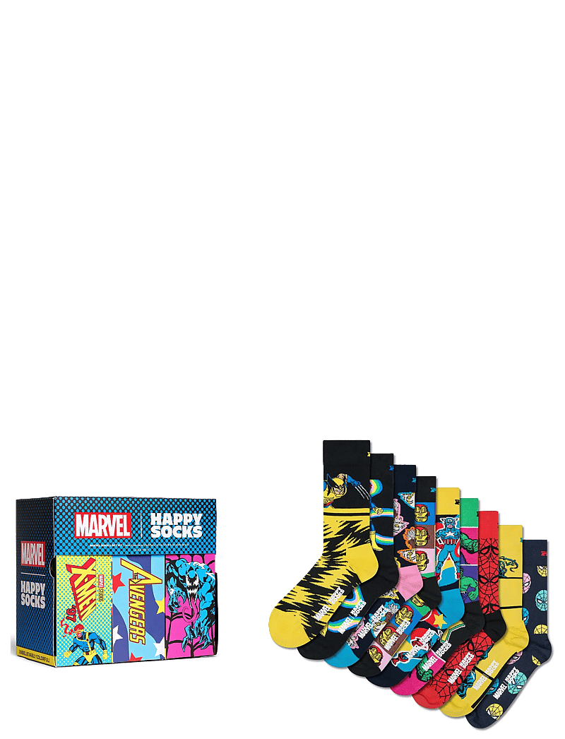 Happy Socks - MARVEL™ Collector's 9-Pack Gift Set - crew-socken - black - 0