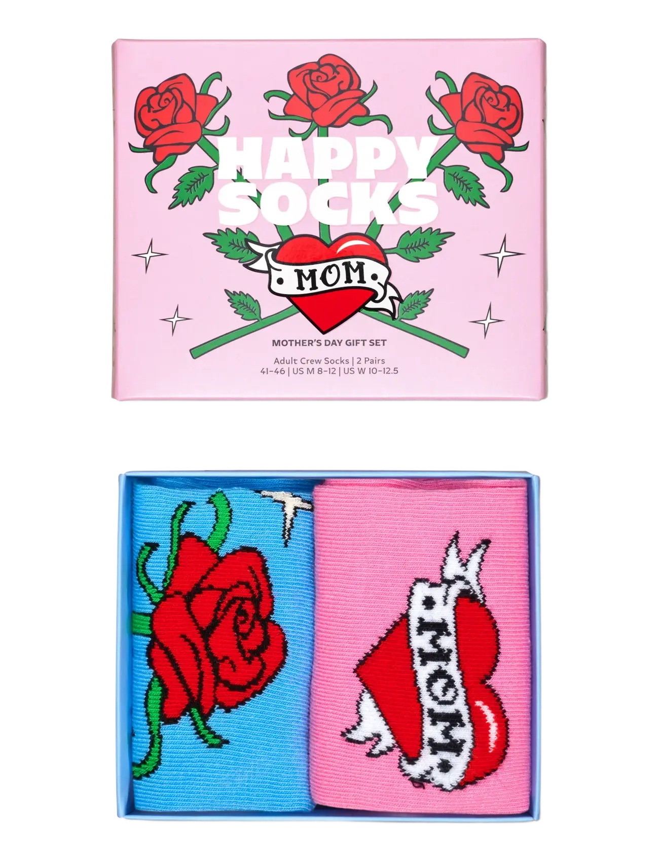 Happy Socks 2-Pack Mother's Day Socks Gift Set - Happy Socks - PINK / pink/rose