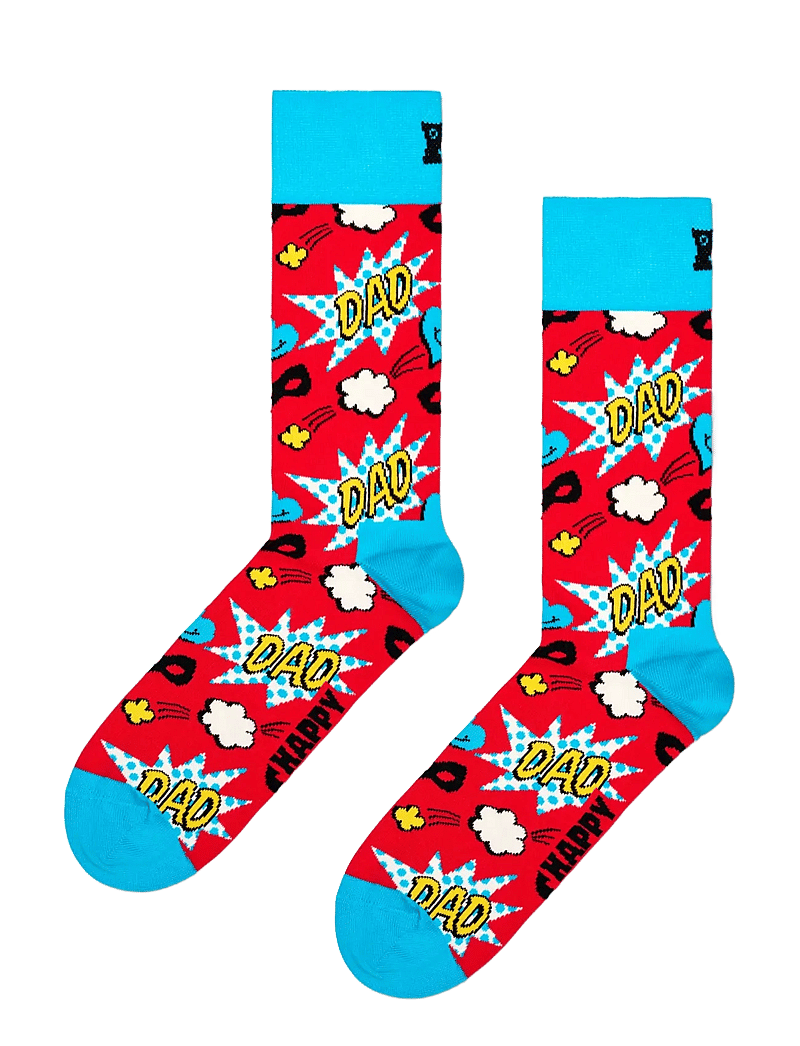Happy Socks - 2-Pack Super Dad Socks Gift Set - sokker - blue - 2