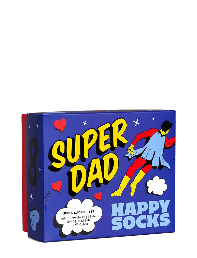 Happy Socks - 2-Pack Super Dad Socks Gift Set - sokker - blue - 3