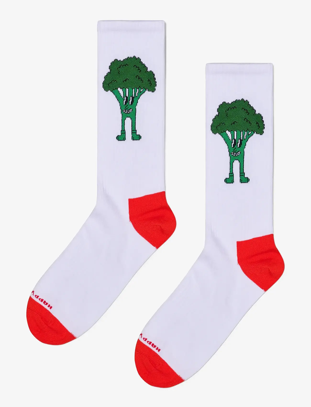 Happy Socks - Broccoli Sneaker Sock - crew socks - white - 1