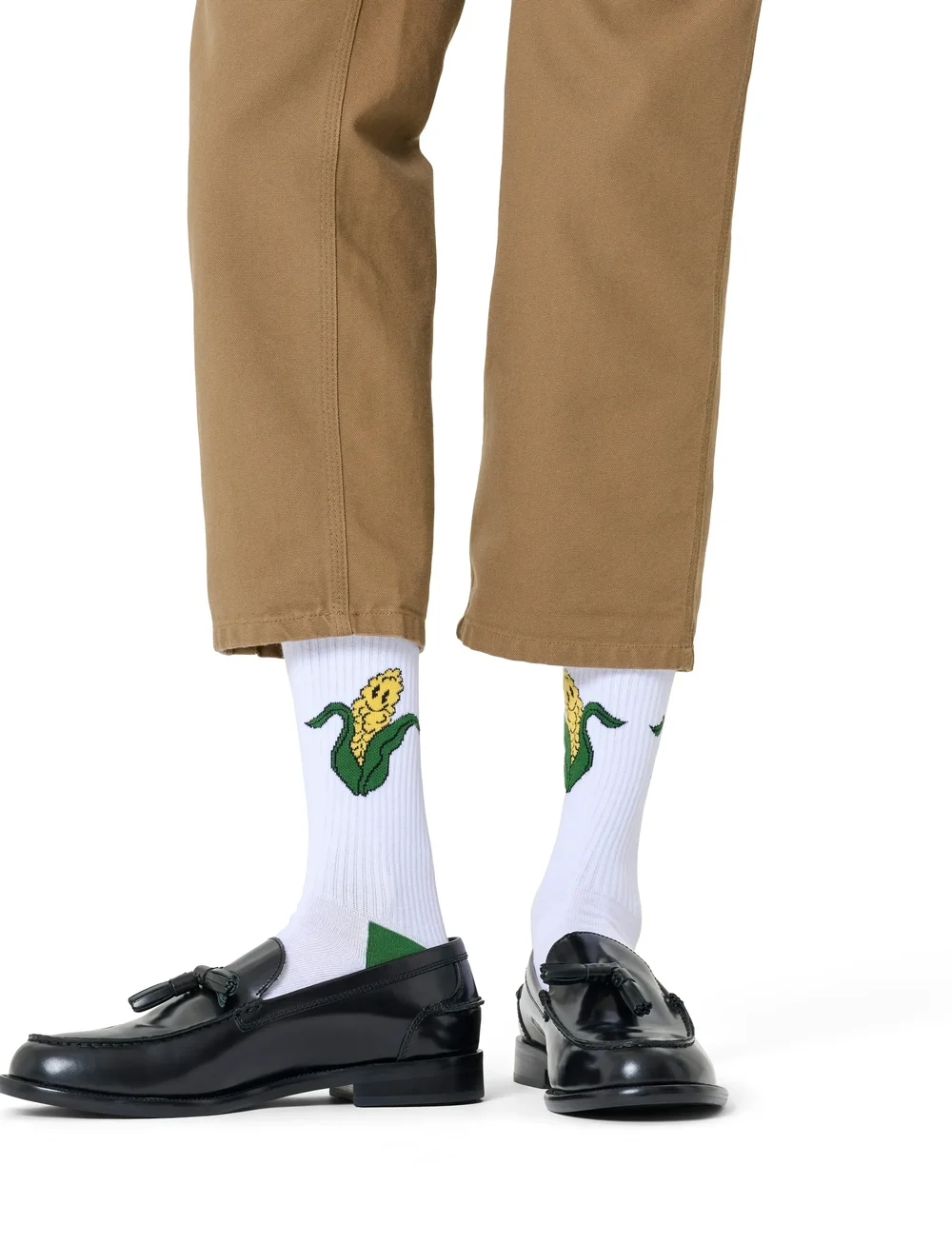 Happy Socks - Corn Sneaker Sock - crew-socken - white - 0