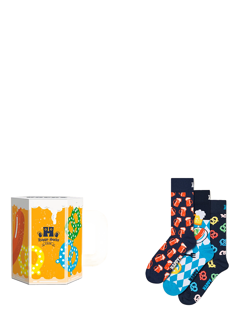 Happy Socks - 3-Pack Beer Glass Socks Gift Set - crew-socken - navy - 0