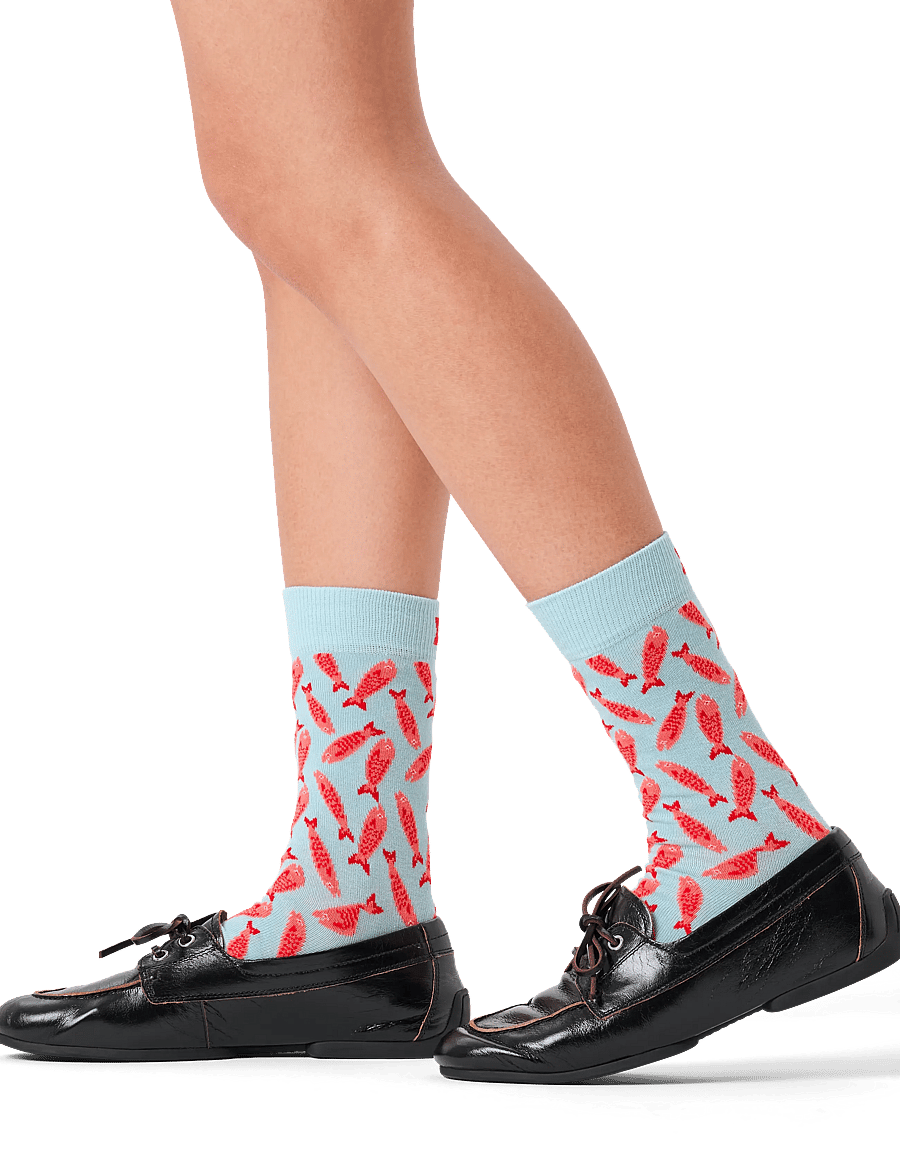 Happy Socks - Sardine Sock - tennissocken - light blue - 0