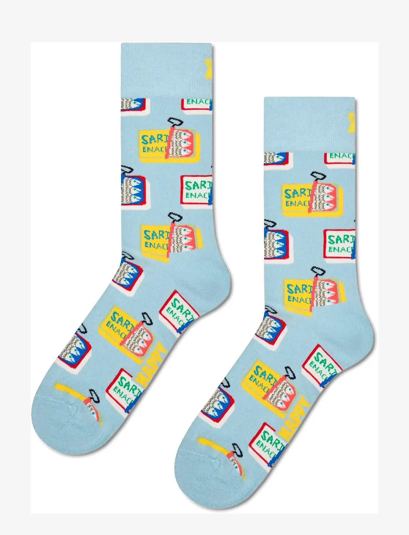 Happy Socks - Sardine Tin Sock - crew socks - light blue - 1