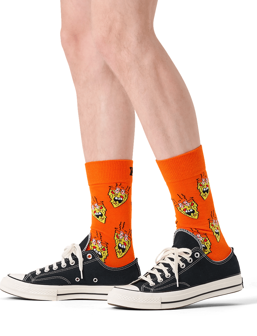Happy Socks - Smelly Pizza Sock - tennissocken - orange - 0