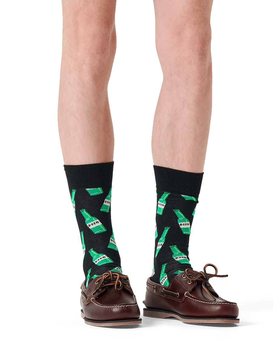 Happy Socks - Beer Sock - crew sokken - black - 0