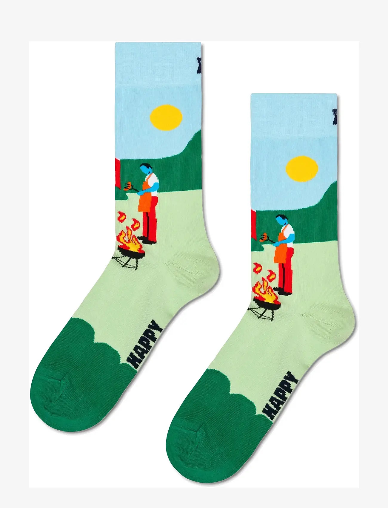 Happy Socks - BBQ Sock - sokker - light green - 1