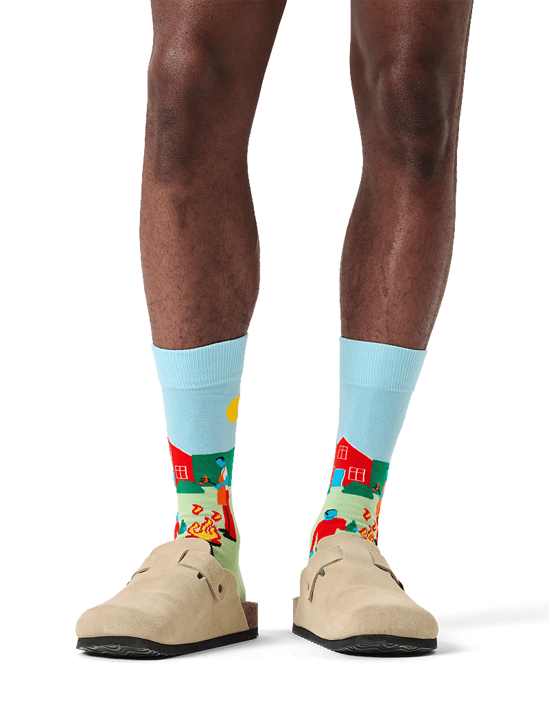 Happy Socks - BBQ Sock - klassikalised sokid - light green - 0
