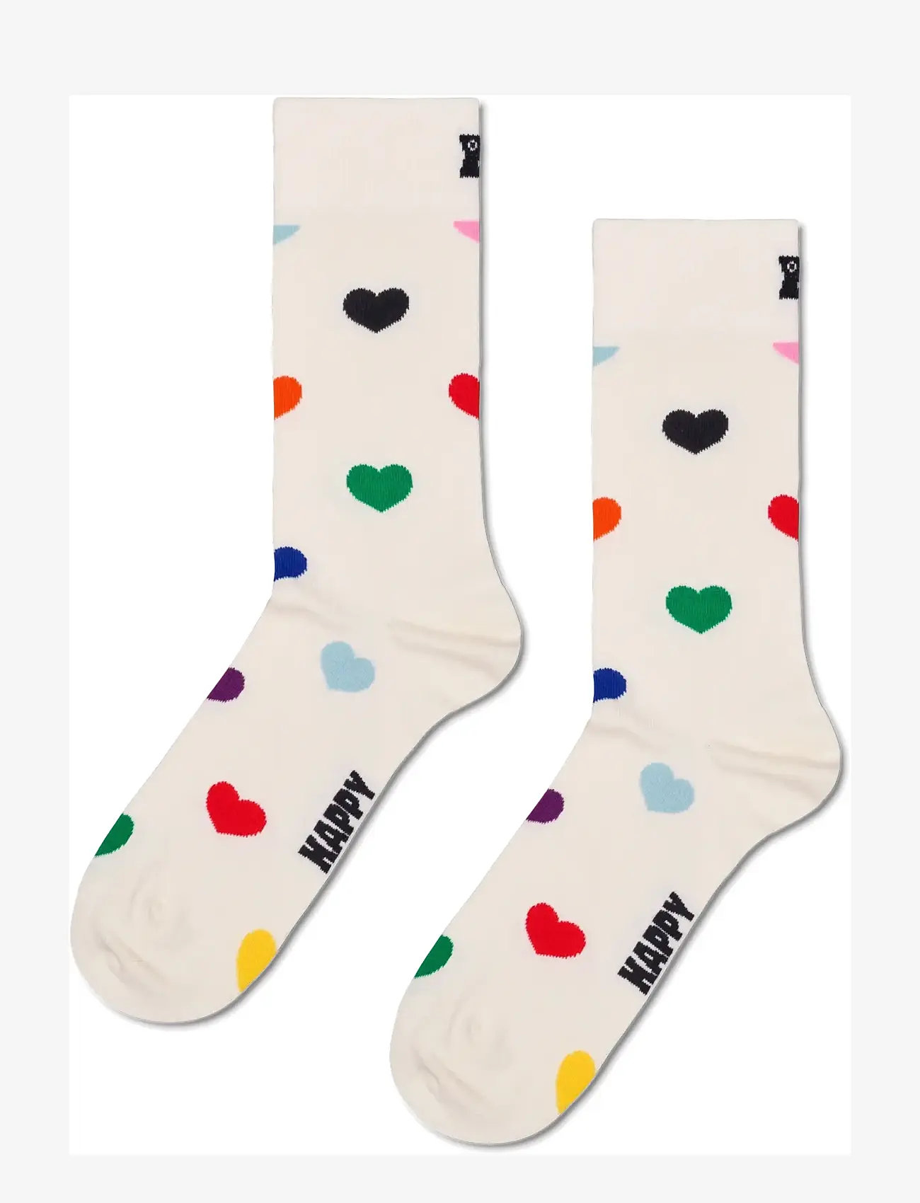 Happy Socks - Pride Heart Sock - vanliga strumpor - white - 1