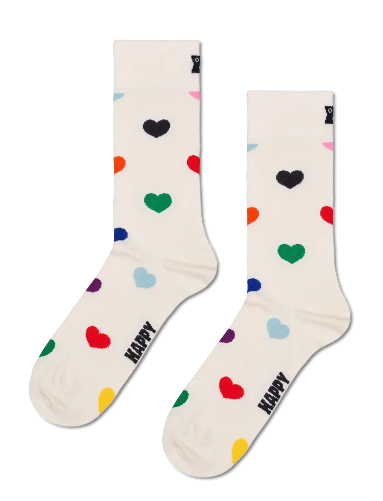 Happy Socks Pride Heart Sock - Happy Socks - WHITE / multi